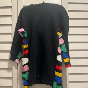 Stella McCartney Kids Colorful Black Sweatshirt Dress